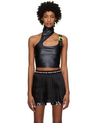 Versace Jeans Couture - Black Baroque Buckle Tank Top - Lyst