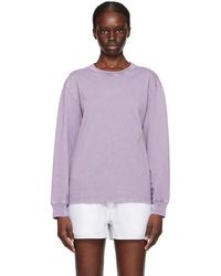 T By Alexander Wang - Purple Faded Long Sleeve T-shirt - Lyst