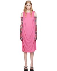 Dries Van Noten - Ssense Exclusive Pink Midi Dress - Lyst