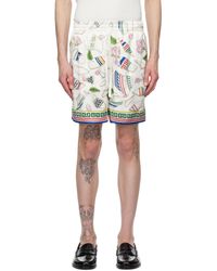 CASABLANCA - ホワイト Le Vase Brise シルク ショートパンツ - Lyst