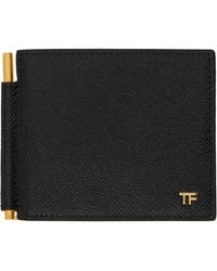Tom Ford - Small Grain Leather Money Clip Wallet - Lyst