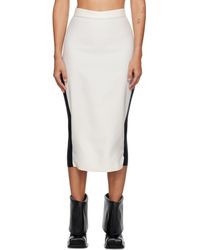 Pushbutton - Jupe-Short Blanc Cassé À Panneaux - Lyst