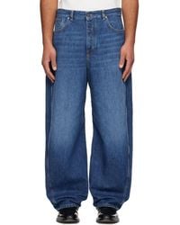 Givenchy - Denim Couture Seam Washed Jeans - Lyst