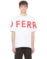 Ferragamo - ホワイト ロゴプリント Tシャツ - Lyst