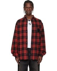 Vetements - Leather Cross Flannel Shirt - Lyst