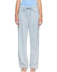 Rag & Bone - Phoebe Drawstring Wide-Leg Jeans - Lyst