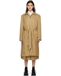 WOOYOUNGMI - Beige Long Trench Coat - Lyst