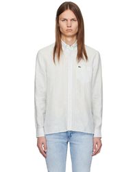 Lacoste - ブルー&ホワイト ストライプ シャツ - Lyst
