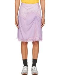 Marc Jacobs - Layered Satin Slip Midi Skirt - Lyst