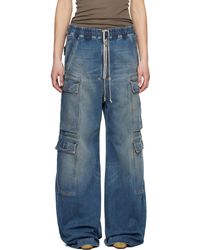 Rick Owens - ブルー Hollywood Double Jumbo Belas デニム カーゴパンツ - Lyst