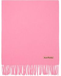 Acne Studios - Pink Narrow Fringe Scarf - Lyst