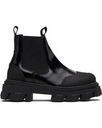 Ganni - Cleated Low Chelsea Boots - Lyst