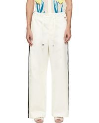 Marni - Off- Stripe Straight Leg Trousers - Lyst