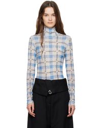 JW Anderson - ブルー＆グレー セミシアー タートルネック - Lyst