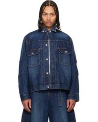 Sacai - Faded Denim Jacket - Lyst