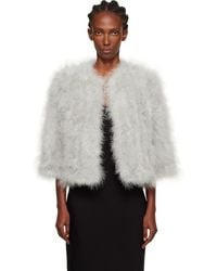 Yves Salomon - Turkey-Feather Cropped Jacket - Lyst