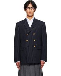 Thom Browne - Pinstripe High Twist Wool Sportcoat Blazer - Lyst