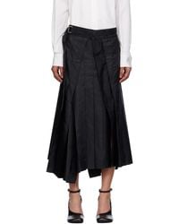 Sacai - Nylon Twill Mix Midi Skirt - Lyst