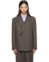 mfpen - Taupe Double Breasted Blazer - Lyst
