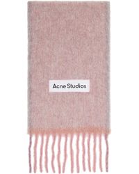 Acne Studios - Écharpe Fine Rose En Mohair Et Laine - Lyst