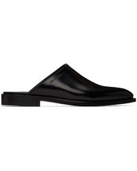 Ferragamo - Chaussures à enfiler noires à bout carré - Lyst