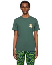 Moschino - T-shirt vert à écusson à ourson - Lyst