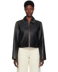 Low Classic - Faded Leather Jacket - Lyst
