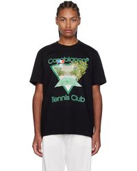 Casablancabrand - Ssense Exclusive Black Tennis Club Icon T-shirt - Lyst