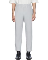 Homme Plissé Issey Miyake Grey Basics Trousers - Gray