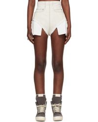 Rick Owens - Off- Temple Dirt Cutoff Denim Shorts - Lyst
