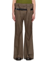 Acne Studios - Pantalon Brun À Ceinture - Lyst