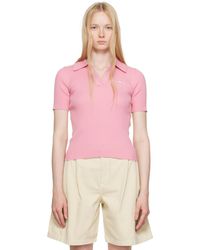 Maison Kitsuné - Baby Fox Patch Fine Ribbed Polo - Lyst