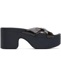 Alexander Wang Taji Platform Slide Sandals in Black | Lyst