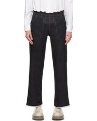 Undercover - Black Pinstripe Trousers - Lyst