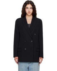Maison Margiela - Double Breasted Wool Blazer - Lyst