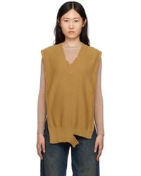 MM6 by Maison Martin Margiela - Tan Distressed Stole - Lyst