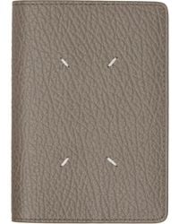 Maison Margiela - Taupe Four Stitches Passport Holder - Lyst