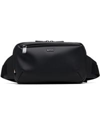 BOSS - Grained Faux-Leather Belt Bag - Lyst