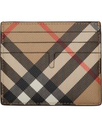 Burberry - Tall Check Card Holder - Lyst