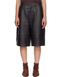 Frankie Shop - Olivia Leather Bermuda Shorts - Lyst