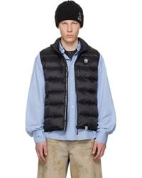 Aape By A Bathing Ape - 'Aapenow' Moonface Logo Puffer Down Vest - Lyst