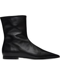 TOTEME - Zip Leather Chelsea Boots - Lyst
