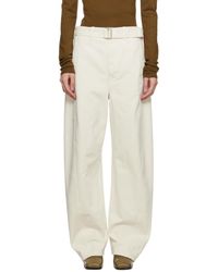 Lemaire - Off- Twisted Belted Jeans - Lyst