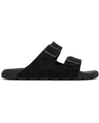 BOSS - Twin-Strap Branded Buckle Slides - Lyst