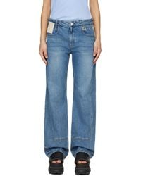 WOOYOUNGMI - Indigo Straight Jeans - Lyst