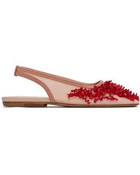 Dries Van Noten - Slingback Embellished Mesh Flats - Lyst
