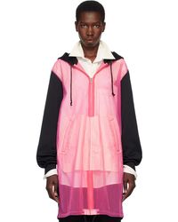 Comme des Garçons - Polyester Thick & Nylon Tulle Zip-Up Hoodie - Lyst