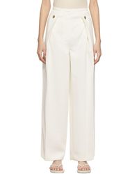 RECTO. - Off- High Wide Trousers - Lyst