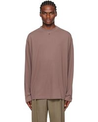 Lemaire - Taupe Dropped Shoulder Sweatshirt - Lyst