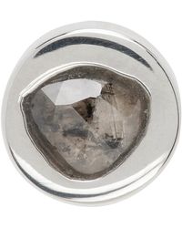 Parts Of 4 - Clou d'oreille unique argenté à diamant - Lyst
